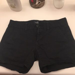 american eagle black khaki material shorts